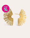 Pendientes Sunbeam Acero Baño Oro