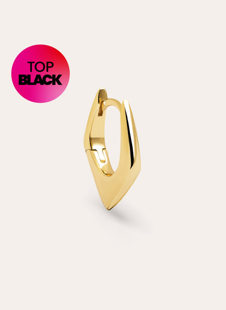 Pendiente Suelto Aro Point Baño Oro