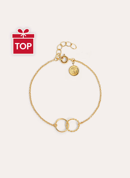 Circles Twist Gold Bracelet