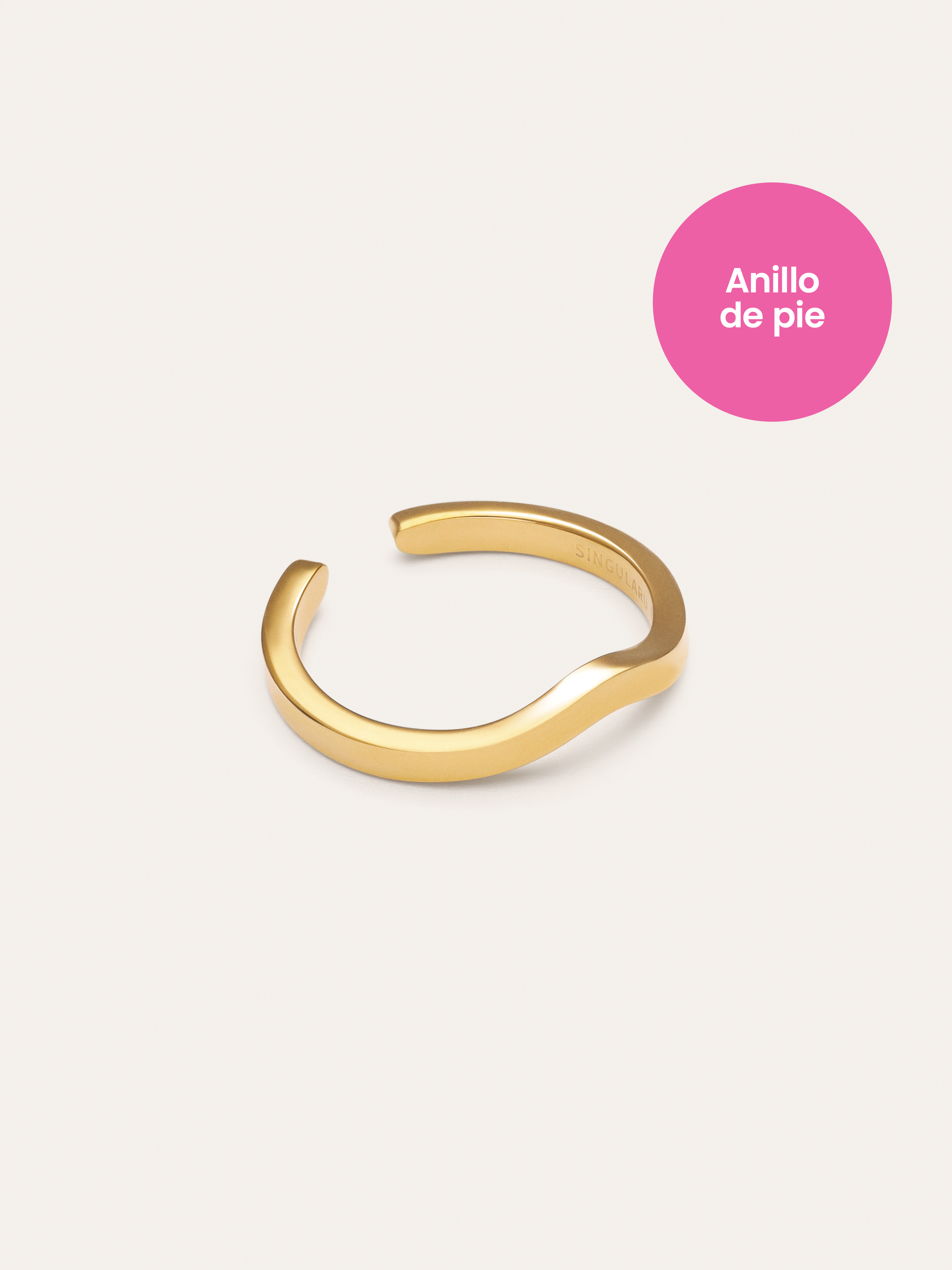 Pie Peak Ring Gold Plated Steel