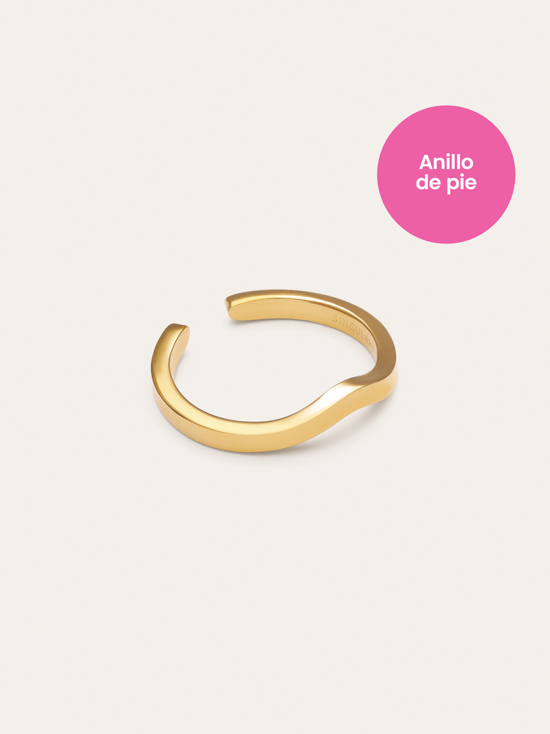 Pie Peak Ring Gold Plated Steel