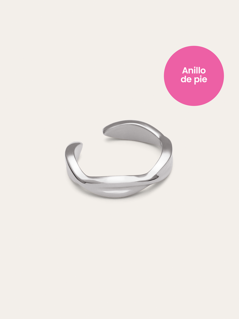 Infinite Fußring aus Stahl