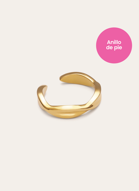 Fußring Infinite aus Stahl mit Goldbeschichtung