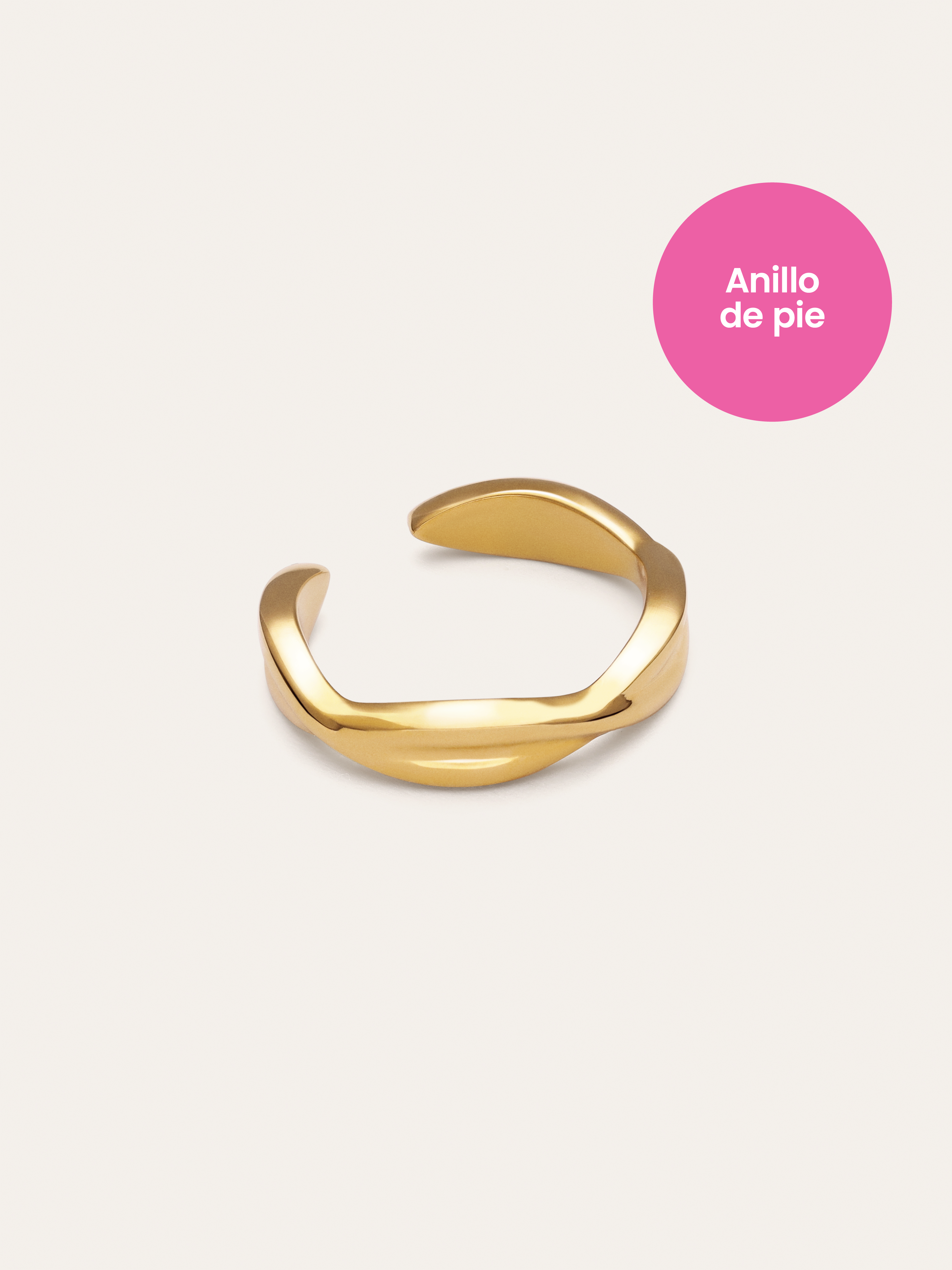 Fußring Infinite aus Stahl mit Goldbeschichtung