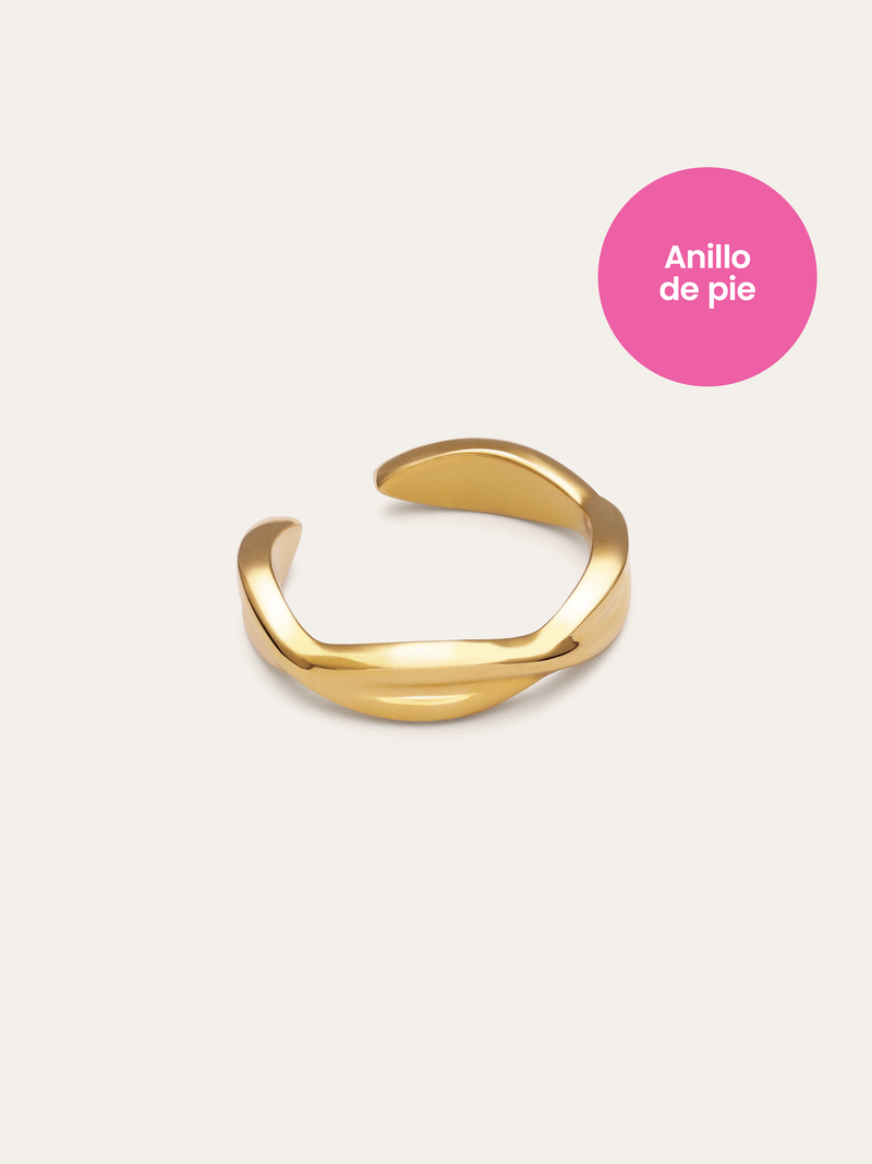 Fußring Infinite aus Stahl mit Goldbeschichtung