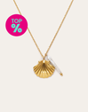 Collier Irida Acier Plaqué Or