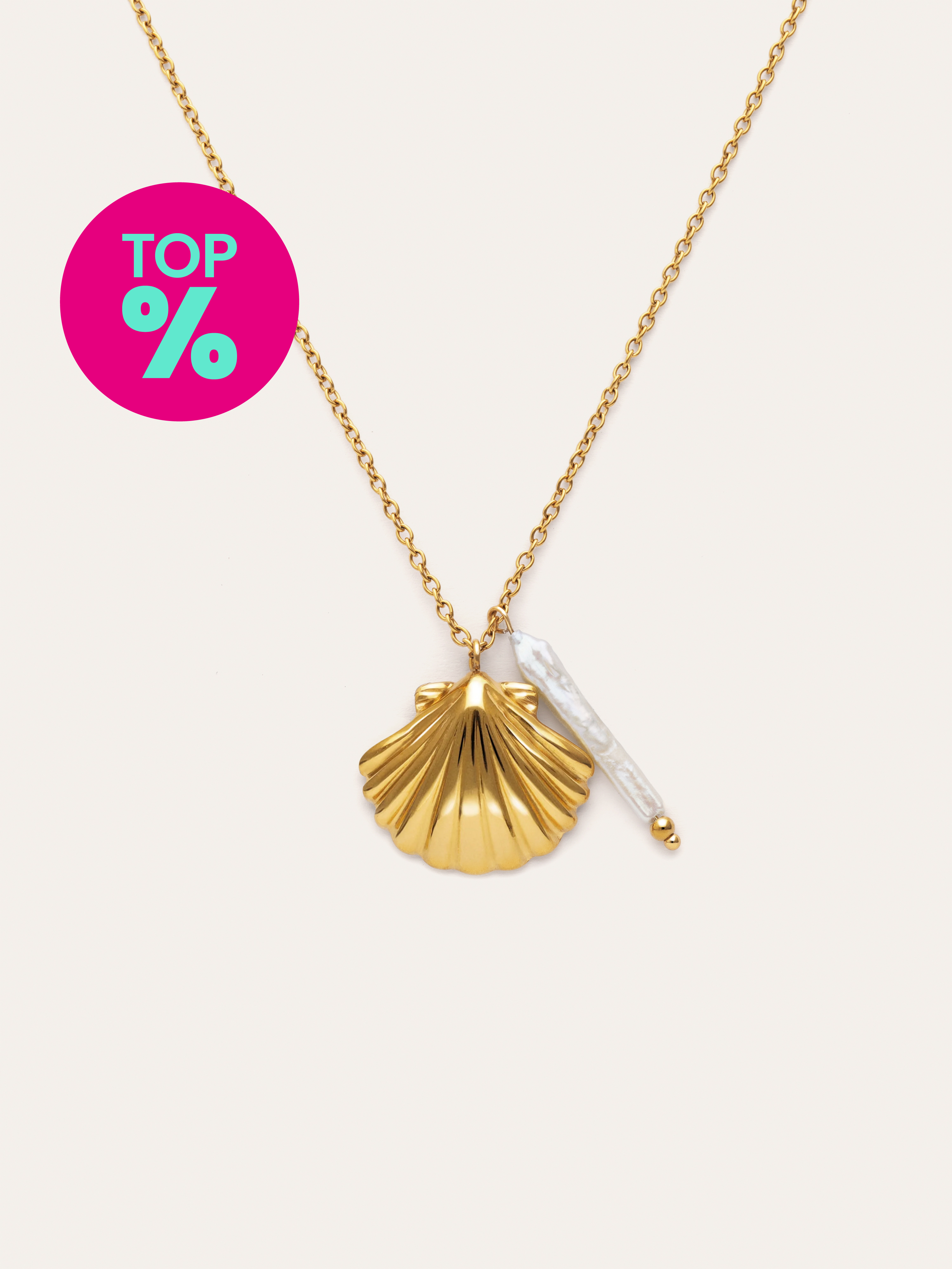Collier Irida Acier Plaqué Or