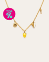 Collier Multicharm Apéritif Marin Acier Plaqué Or