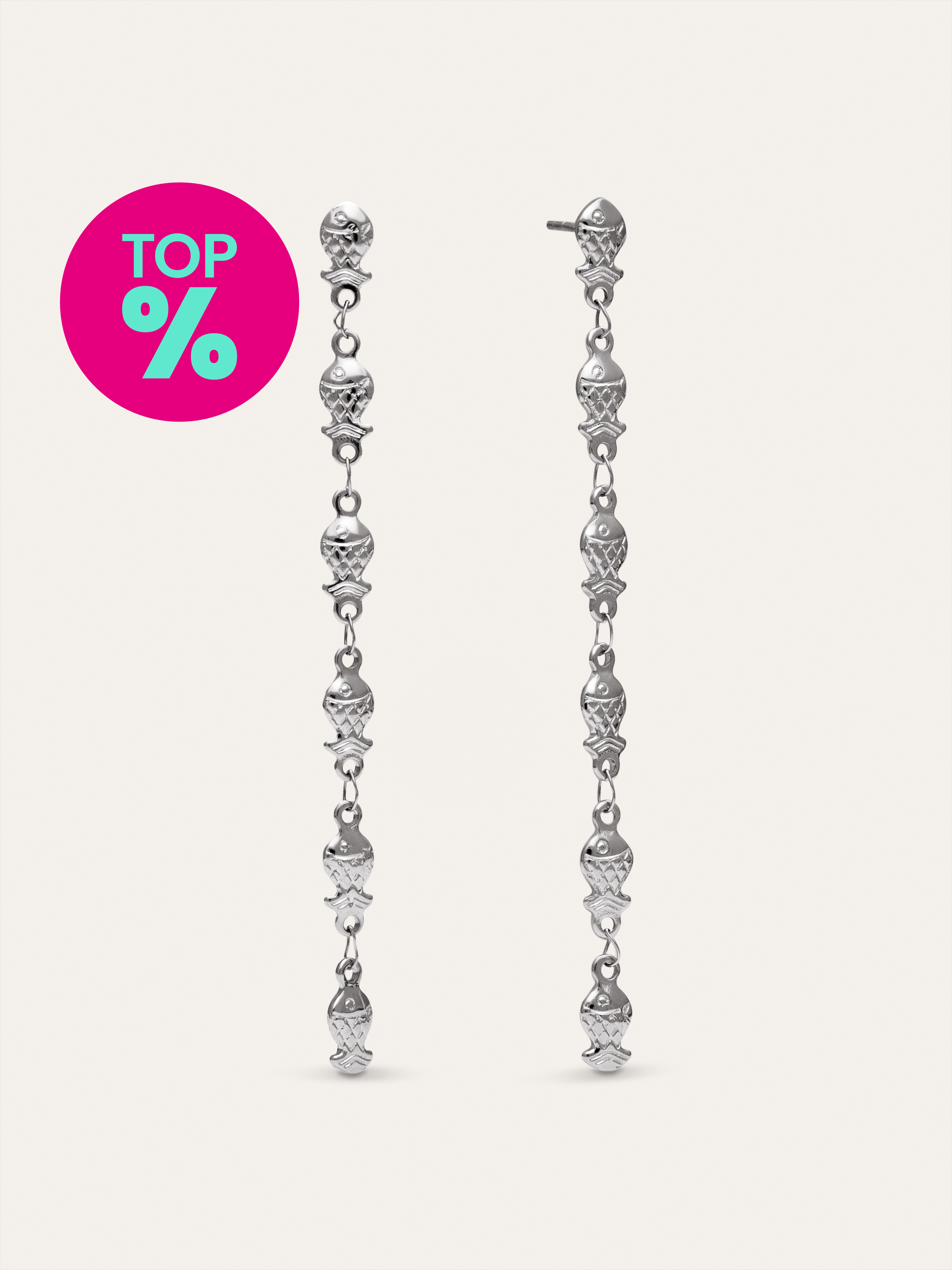 Boucles D'oreilles Long Mar Acier