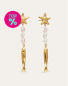 Boucles d'oreilles Long Costa Acier Plaqué Or