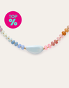 Collier Gummy Stones Acier Plaqué Or