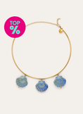 Choker Shelly Blue Acier Plaqué Or