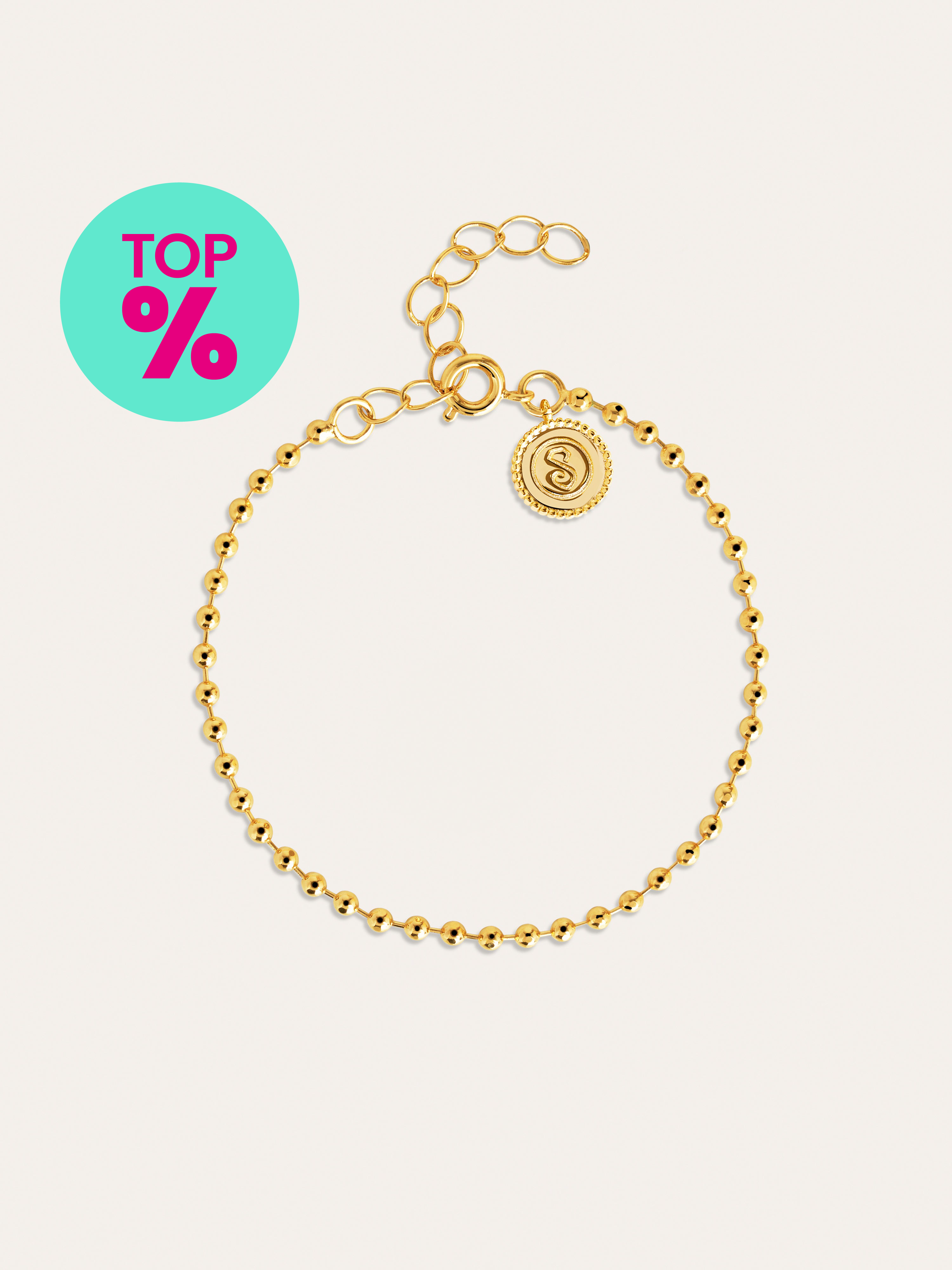 Pebbles Armband, vergoldet