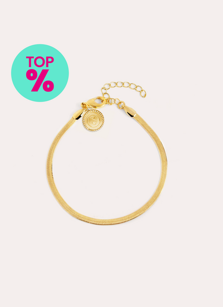 Lisse S Armband Edelstahl, vergoldet