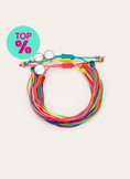 3er-Set Neon Rainbow Fruits Armbänder, Edelstahl