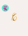  Cross Ear Cuff  Einzelner Ohrring Silber, vergoldet