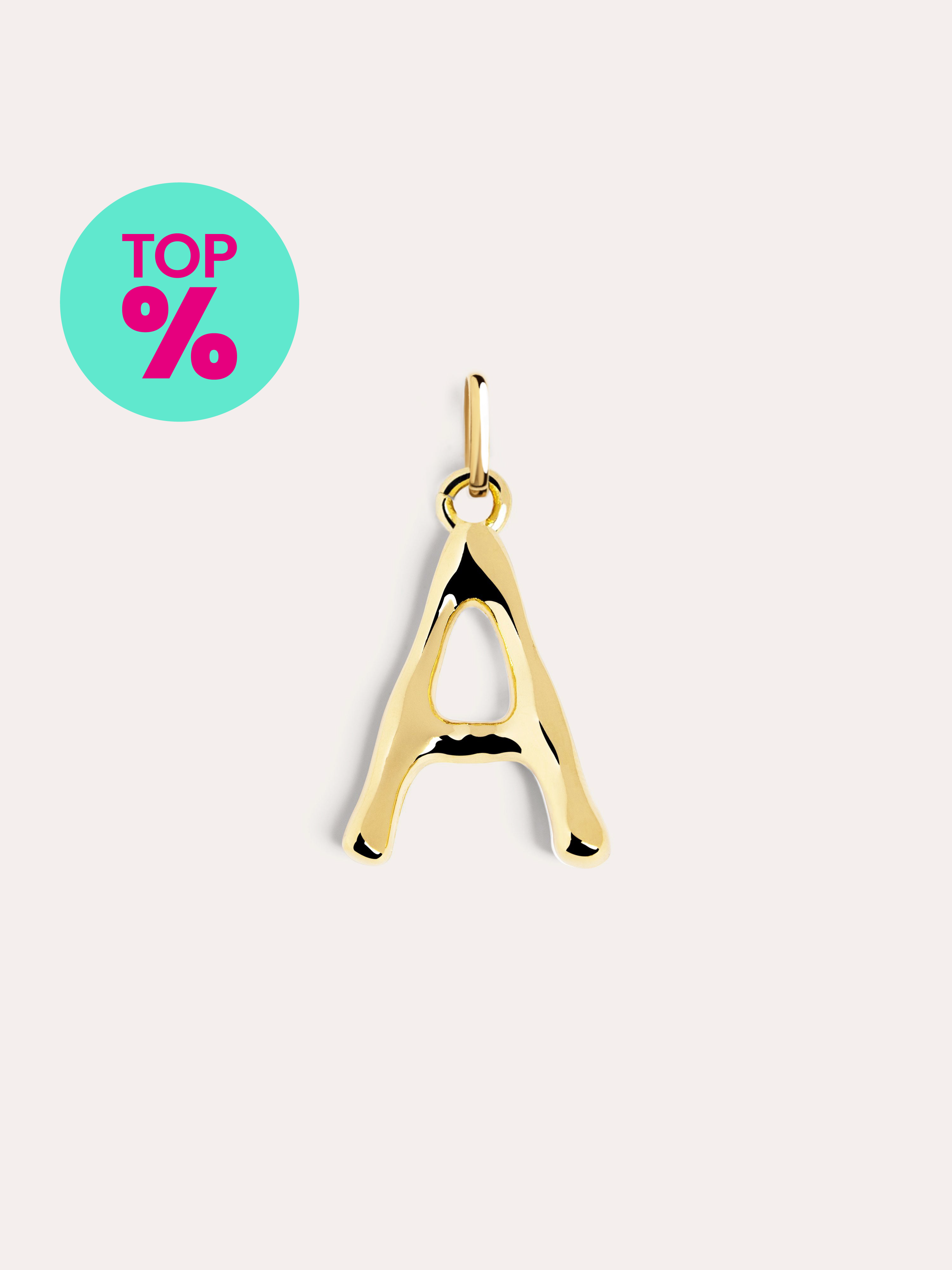 Letter XL Charm vergoldet