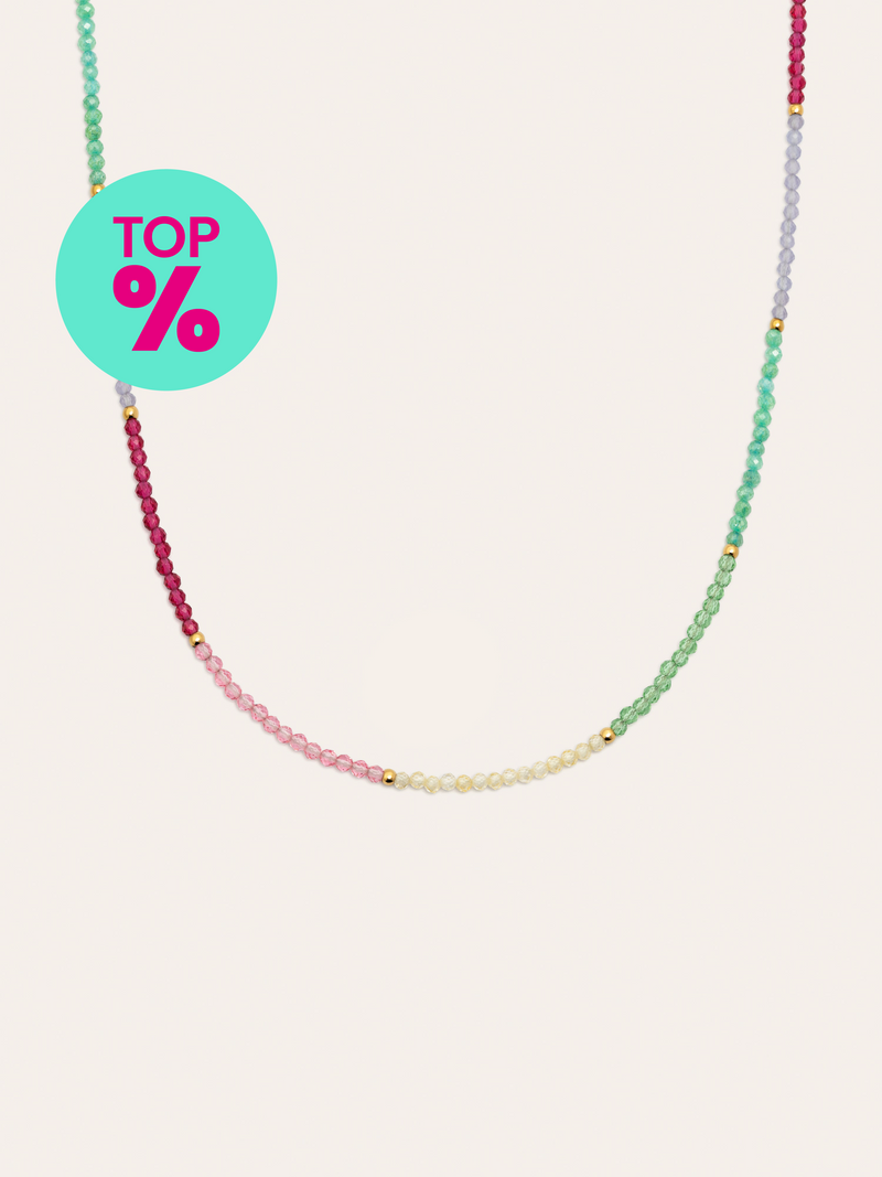 Dye Dots Pastell Halskette Edelstahl, vergoldet