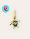 Schildkröte Charm, vergoldet
