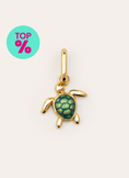 Schildkröte Charm, vergoldet