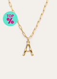 Personalisierte Halskette Chic Letter XL Edelstahl mit Goldbeschichtung