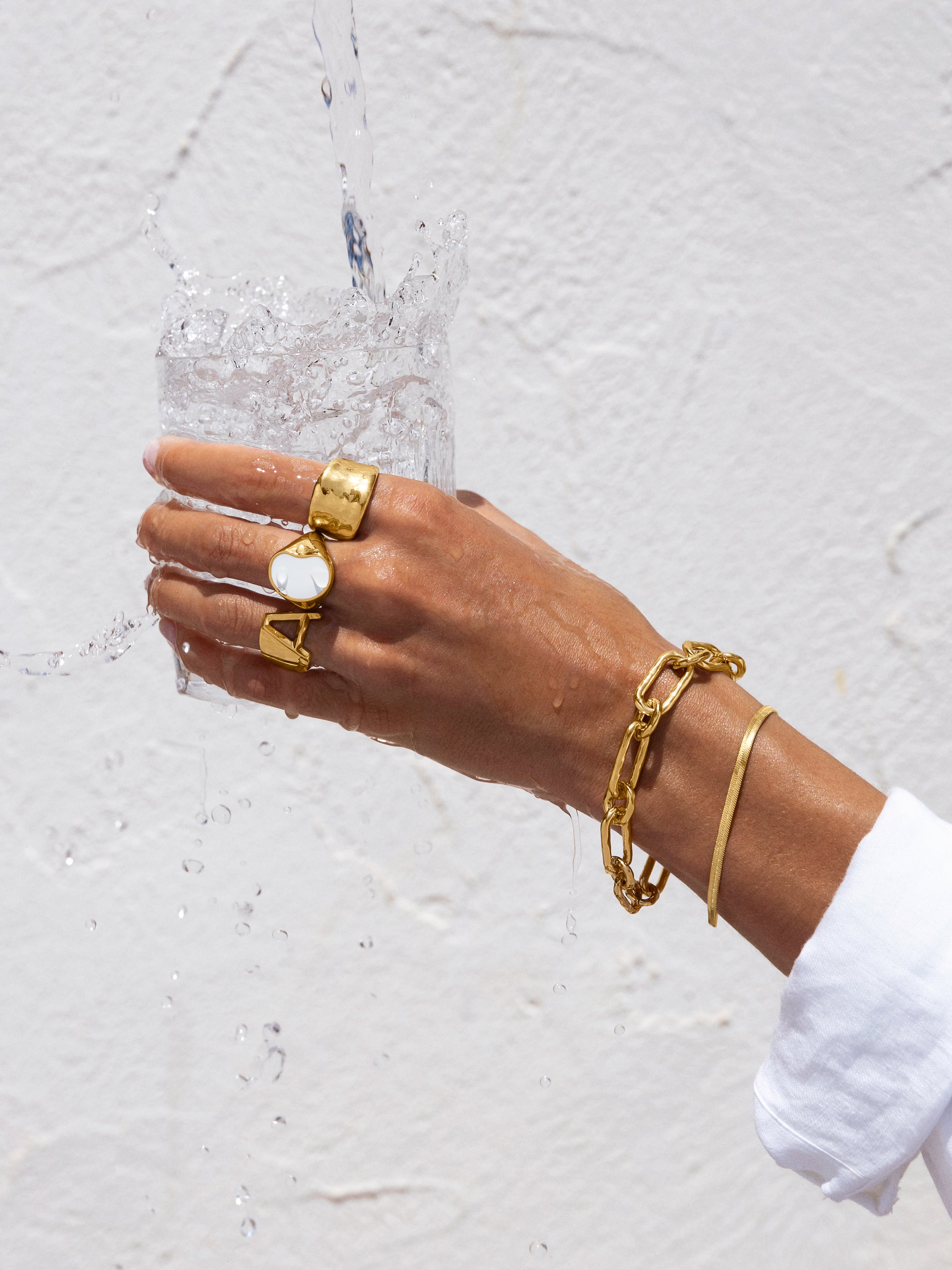 Anillo My Ocean Acero Baño Oro