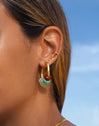 Boucle D’oreille à L’unité Moon Acier Plaqué Or