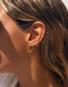 Boucles d'oreilles créoles Colors plaquées or
