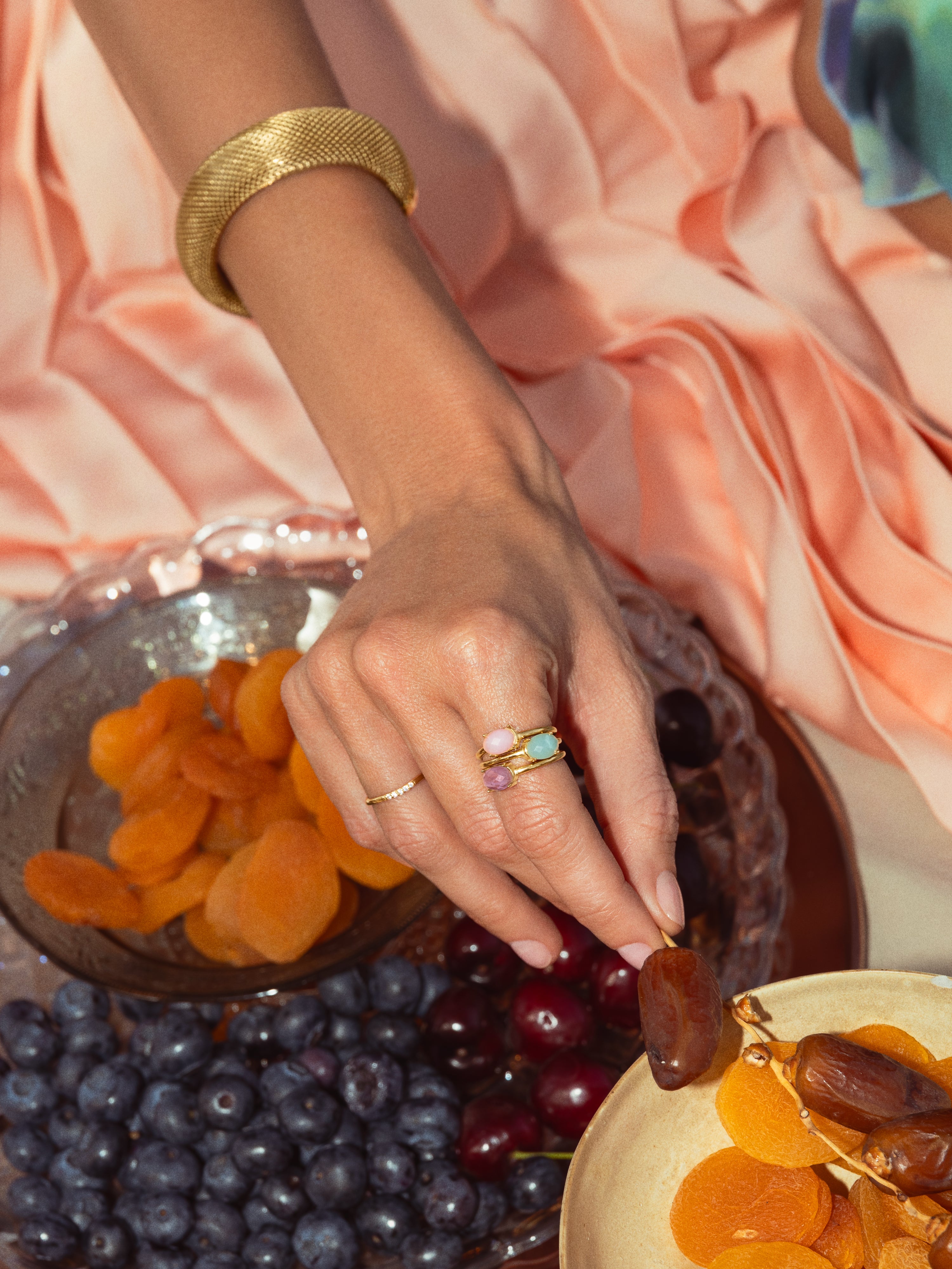 Anillo Valentina Acero Baño Oro