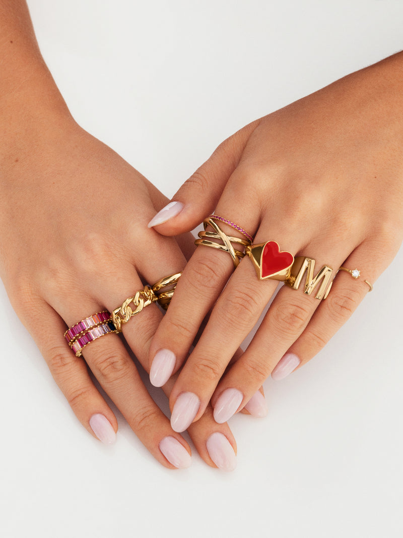 Sia Berries Ring Silber, vergoldet