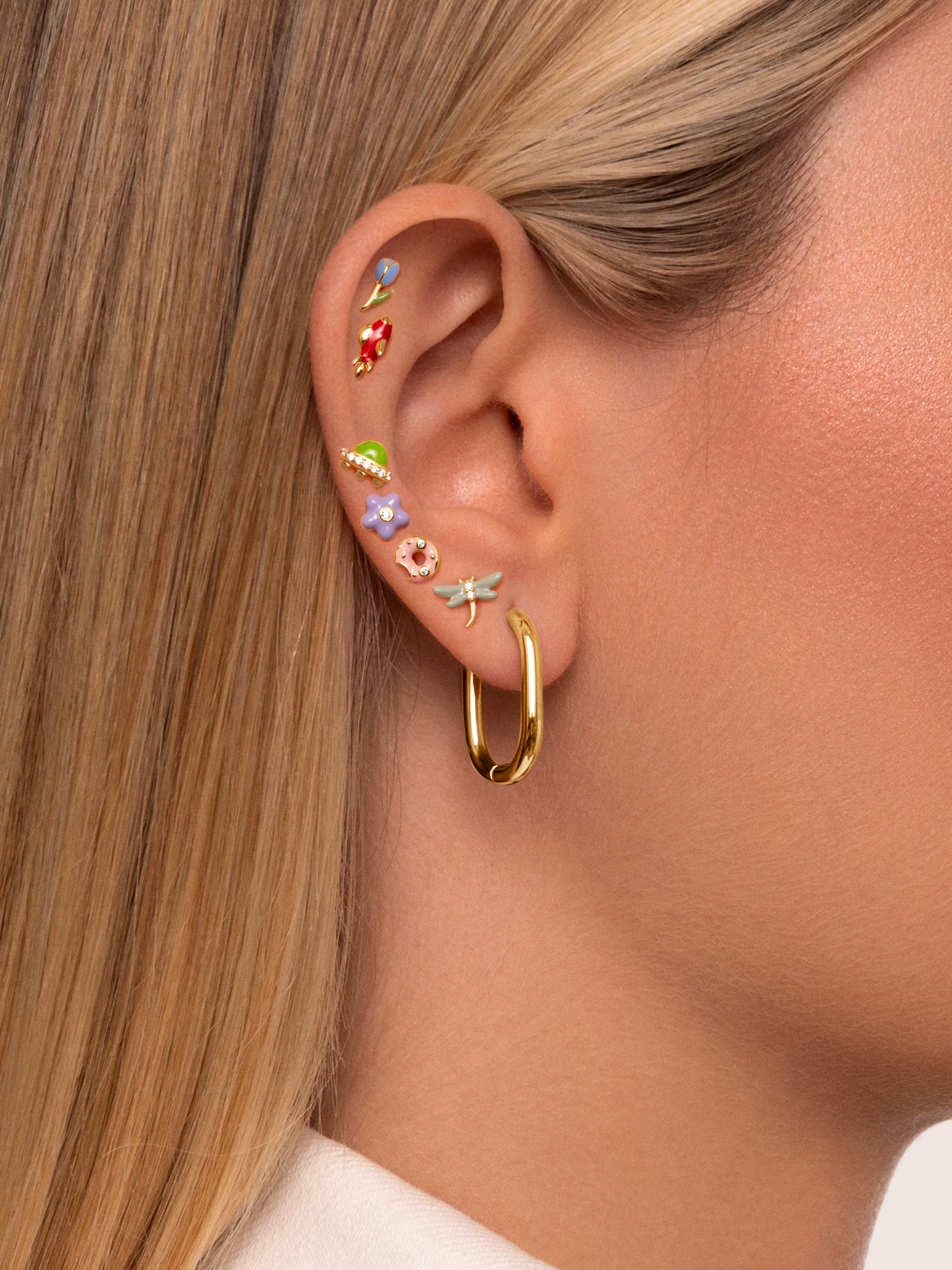 Rocket Gold Single Earring