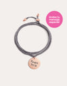 Dream Chic Dunkelgrau Personalisiertes Armband, Silber, Rosévergoldet