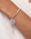 Dream Pink Personalized Silver Bracelet