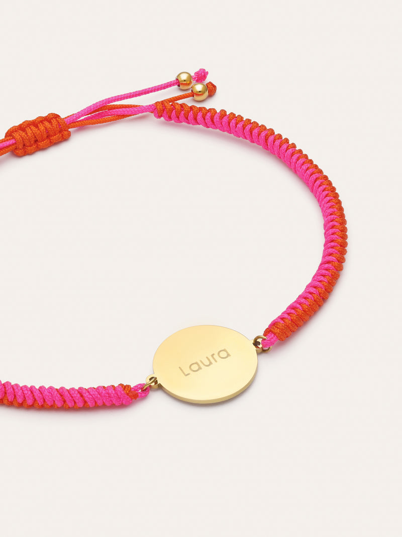 Bracciale Personalizzato Moon Tramonto Neon Acciaio Placcato Oro