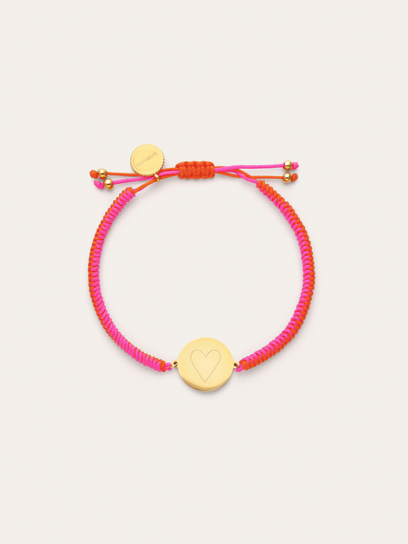 Bracciale Personalizzato Moon Tramonto Neon Acciaio Placcato Oro