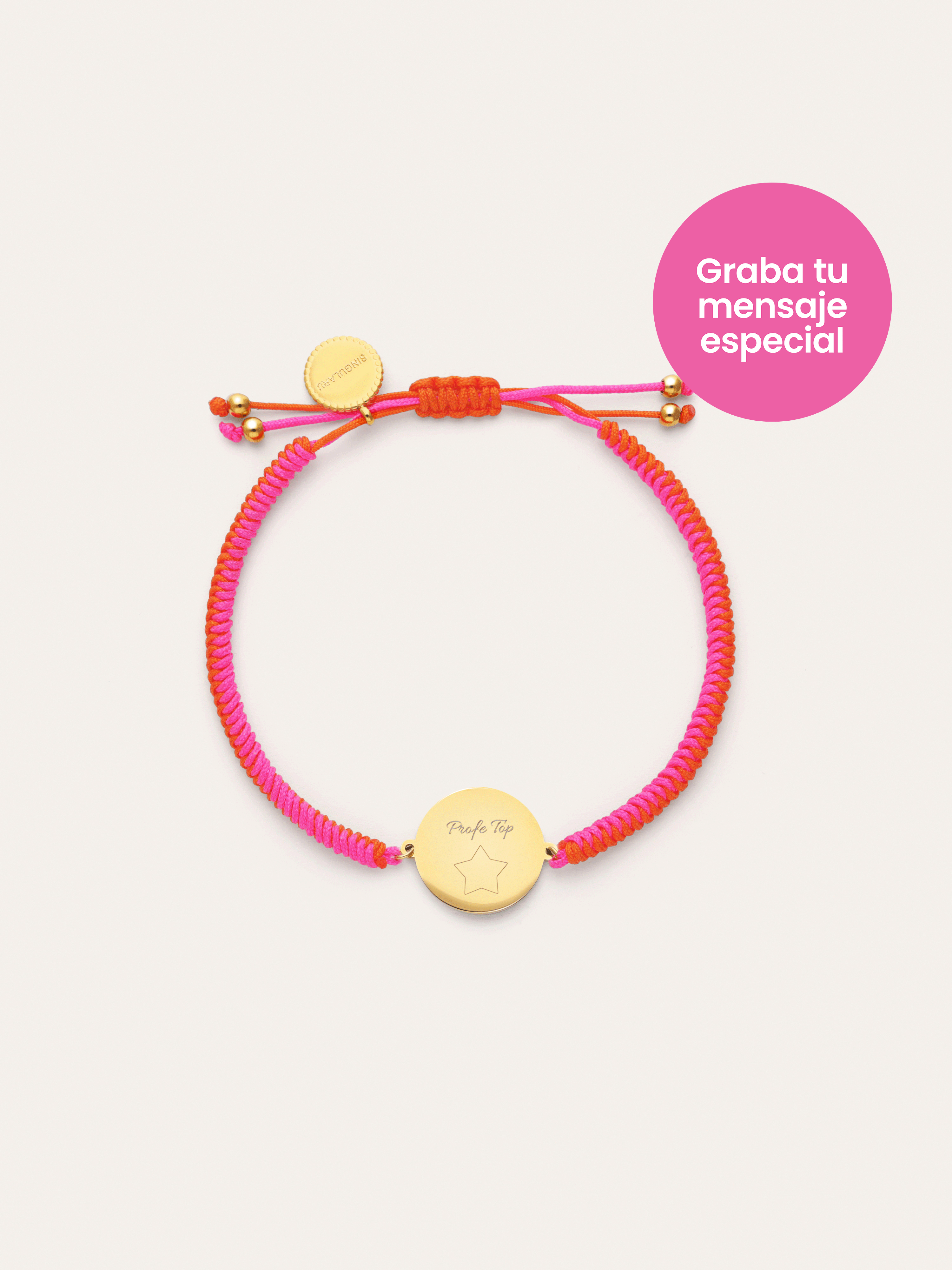 Bracciale Personalizzato Moon Tramonto Neon Acciaio Placcato Oro