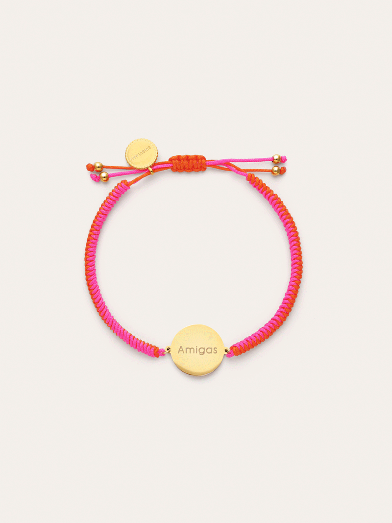 Bracciale Personalizzato Moon Tramonto Neon Acciaio Placcato Oro