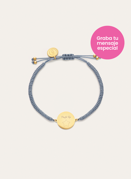 Bracciale personalizzato Moon Marea in Acciaio con placcatura in Oro
