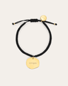 Personalisierbares Armband Medaillon Organic Schwarz Stahl Vergoldet