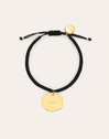 Personalisierbares Armband Medaillon Organic Schwarz Stahl Vergoldet