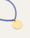 Personalisierbares Armband Medaillon Dream Blau Stahl Vergoldet