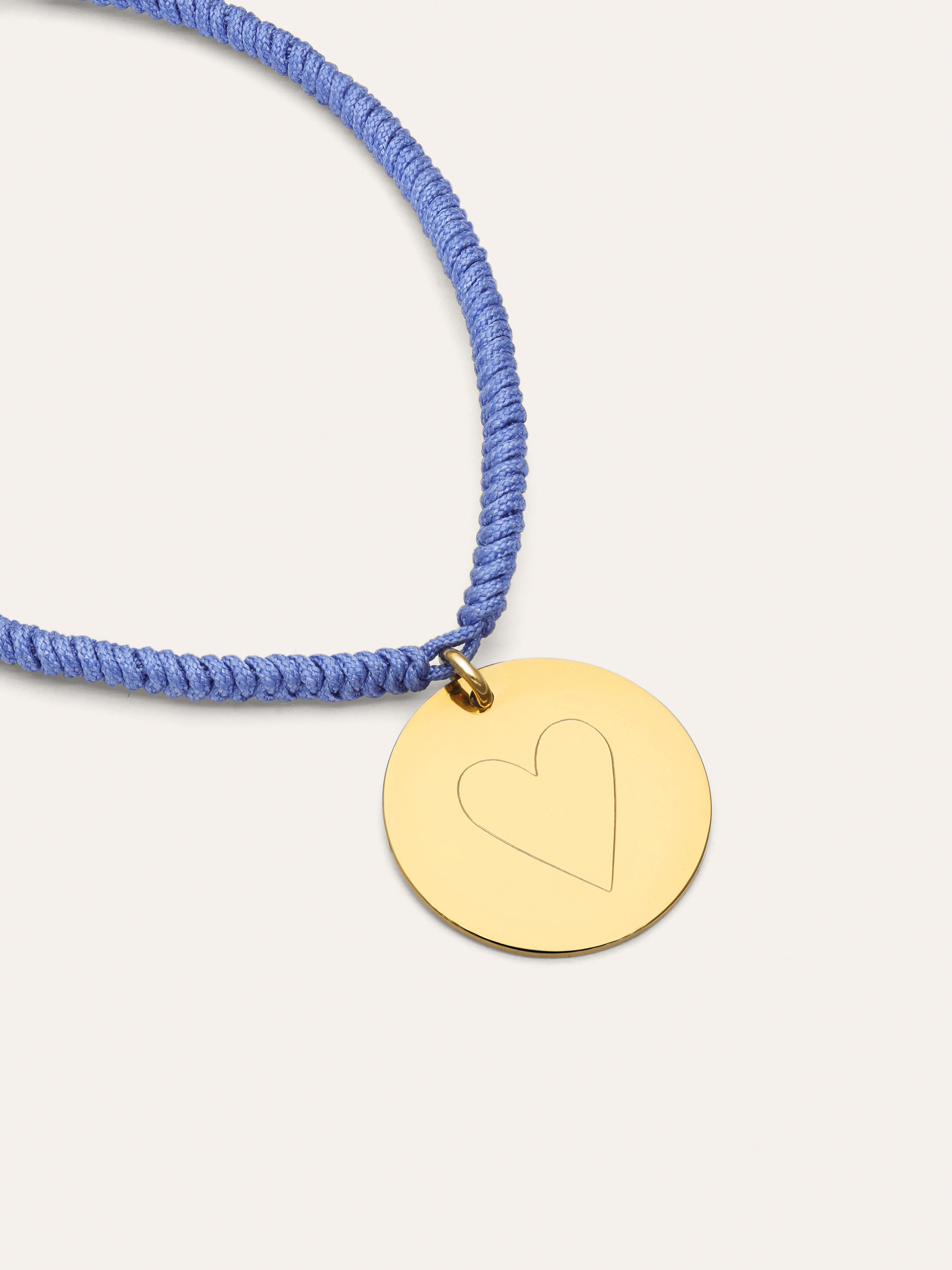 Personalisierbares Armband Medaillon Dream Blau Stahl Vergoldet