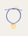 Personalisierbares Armband Medaillon Dream Blau Stahl Vergoldet