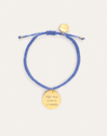 Personalisierbares Armband Medaillon Dream Blau Stahl Vergoldet