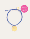 Personalisierbares Armband Medaillon Dream Blau Stahl Vergoldet