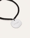 Personalisierbares Armband Medaillon Organic Schwarz Stahl
