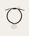 Personalisierbares Armband Medaillon Organic Schwarz Stahl