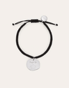 Personalisierbares Armband Medaillon Organic Schwarz Stahl