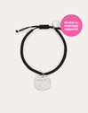 Personalisierbares Armband Medaillon Organic Schwarz Stahl