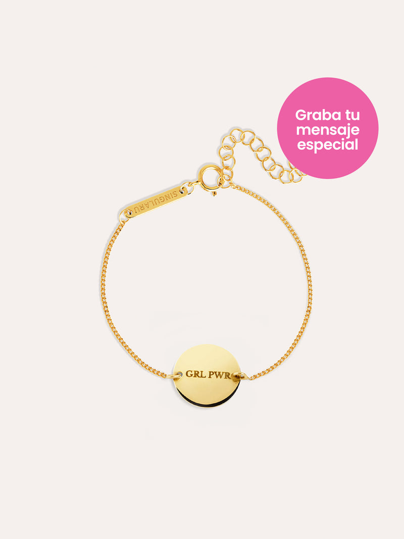 Moon Personalisiertes Armband Silber, vergoldet
